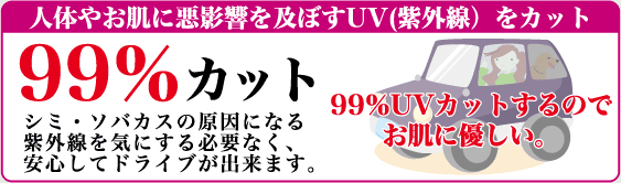 人体やお肌に悪影響を及ぼすUV（紫外線）をカット